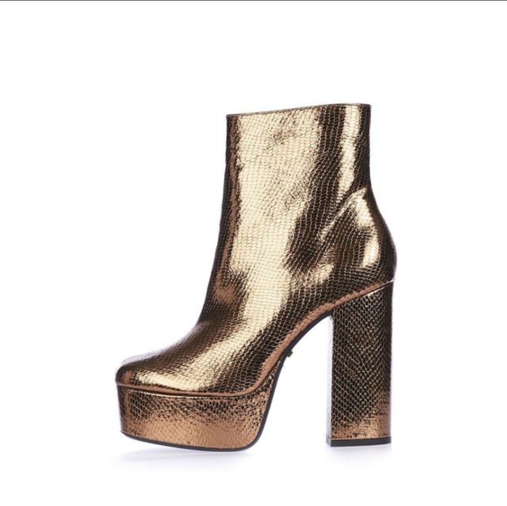 TOPSHOP Hotstuff Bronze Boots